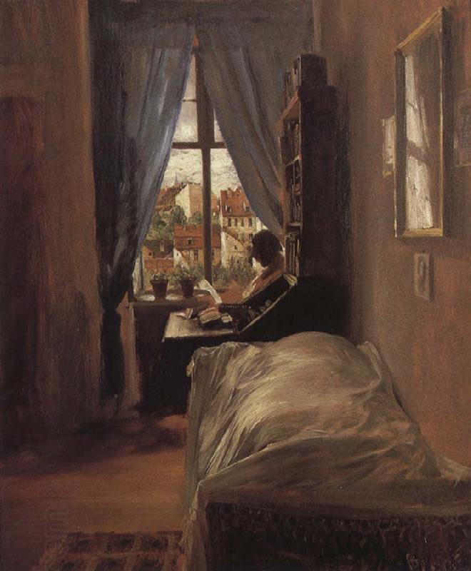 Adolph von Menzel The Artist-s Bedroom in the Ritterstrabe China oil painting art